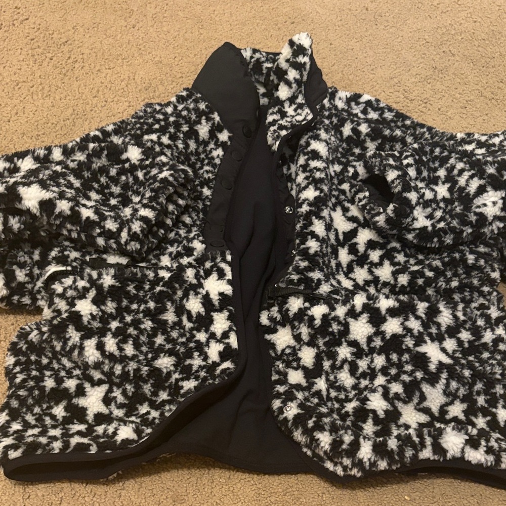 Black and White Star Patterned Jacket